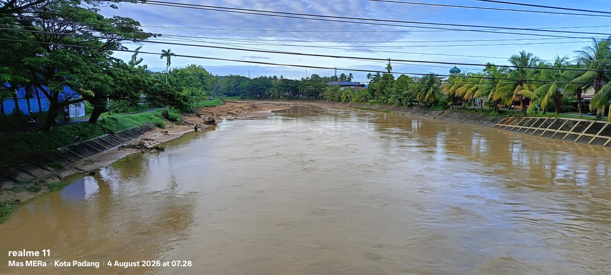 Batang Kuranji sebelum Jembatan Surau Gadang (4 Agustus 2026)
